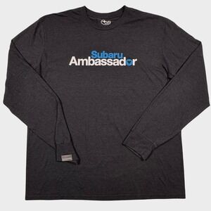 Subaru Ambassador Long Sleeve Mens Large Dark Gray‎ Tri-Blend Graphic T-Shirt L